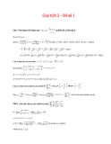 Giải tích 2 – Đề 1