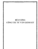 Đề cương công tác tư vấn giám sát