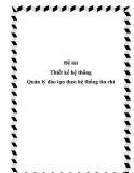 Đề tài: Thiết kế hệ thống quản lý đào tạo theo hệ thống tín chỉ