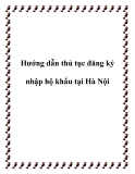 Hướng dẫn thủ tục đăng ký nhập hộ khẩu tại Hà Nội