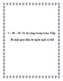 7 – 38 – 55: Tỷ lệ vàng trong Giao Tiếp - Bí mật giao tiếp từ ngôn ngữ cơ thể