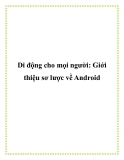 Di động cho mọi người: Giới thiệu sơ lược về Android