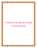 7 Loại nước ép giúp chị em giảm cân nhanh chóng
