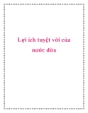 Lợi ích tuyệt vời của nước dừa