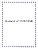 Quyết định số 937/QĐ-UBND 2013
