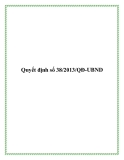 Quyết định số 38/2013/QĐ-UBND 2013