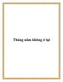 Tháng năm không ở lại