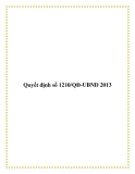 Quyết định 1210/QĐ-UBND 2013