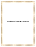Quyết định số 1441/QĐ-UBND 2013