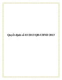 Văn bản số 03/2013/QĐ-UBND 2013