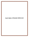 Quyết định số 996/QĐ-UBND 2013