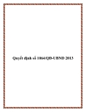 Văn bản số 1064/QĐ-UBND 2013