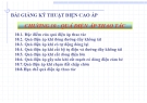 Bài giảng Kỹ thuật điện cao áp: Chương 10 - Quá điện áp thao tác