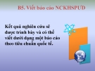 Bài giảng Viết báo cáo nghiên cứu khoa học ứng dụng