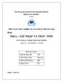 Tiểu luận: M&A – sát nhập và thâu tóm