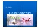 Bài giảng Lịch sử Giáo dục