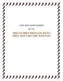 Sáng kiến kinh nghiệm: Một số biện pháp xây dựng thực đơn cho trẻ mầm non