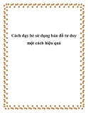 Cách dạy bé sử dụng bản đồ tư duy một cách hiệu quả
