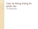 Bài giảng Các hệ thống thông tin phân tán - TS. Hồ Bảo Quốc