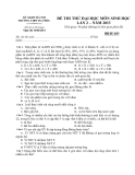Đề thi thử Đại học môn Sinh học lần 2 năm 2013 - THPT Đa Phúc - Mã đề 257 (Kèm đáp án)