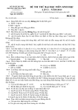 Đề thi thử Đại học môn Sinh học lần 2 năm 2013 - THPT Đa Phúc - Mã đề 189 (Kèm đáp án)
