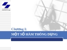 Bài giảng Chương 1: Một số hàm thông dụng