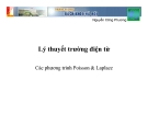 Bài giảng Lý thuyết trường điện từ: Các phương trình Laplace & Poisson
