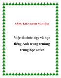 SKKN: Việc tổ chức dạy và học Tiếng Anh trong trường THCS
