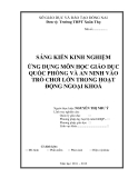 SKKN: Ứng dụng môn học Giáo dục quốc phòng và An ninh vào trò chơi lớn trong Hoạt động ngoại khoá