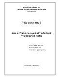 Tiểu luận thuế: Ảnh hưởng của lạm phát đến thuế thu nhập cá nhân