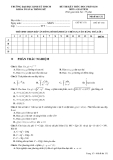 Đề thi kết thúc môn Giải tích (Đề số 132) - ĐH Kinh tế