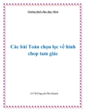 Các bài toán chọn lọc về hình chóp tam giác