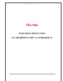 Tiểu luận: Ngân hàng trung ương các mô hình tổ chức & vị trí pháp lý