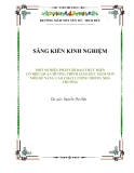 Sáng kiến kinh nghiệm đề tài: Một số biện pháp chỉ đạo thực hiện có hiệu quả chương trình giáo dục mầm non mới để nâng cao chất lượng chăm sóc giáo dục trẻ trong trường mầm non Yên Sở