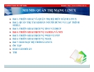 Bài giảng Quản trị mạng Linux: Bài 4 - TC Việt Khoa