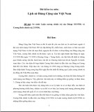 Bài kiểm tra môn: Lịch sử Đảng Cộng sản Việt Nam