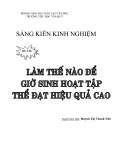 Sáng kiến kinh nghiệm đề tài: Làm thế nào để giờ sinh hoạt tập thể đạt hiệu quả