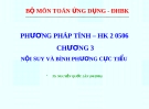 Bài giảng Phương pháp tính: Chương 3 - TS. Nguyễn Quốc Lân