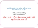 Bài giảng môn Luật Hình sự: Bài 3 - ĐH Mở