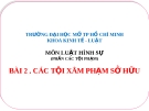 Bài giảng môn Luật Hình sự: Bài 2 - ĐH Mở