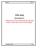 Tiểu luận hành vi tổ chức: Phân tích các yếu tố ảnh hưởng đến việc hình thành và phát triển văn hóa doanh nghiệp