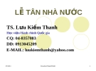 Bài giảng Lễ tân nhà nước: Chương 1 - TS. Lưu Kiếm Thanh