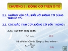 Bài giảng Lý thuyết ô tô - Chương 2: Động cơ trên ô tô