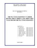 Tiểu luận: Trung tâm Logistics và định hướng phát triển cảng biển Việt Nam thành trung tâm Logisticsa