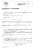Đề thi thử Đại học môn Toán lần 3 năm 2012
