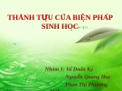 Đề tài: Thành tựu của biện pháp sinh học
