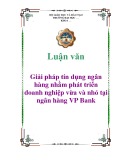 Luận văn tốt nghiệp: Giải pháp tín dụng ngân hàng nhằm phát triển doanh nghiệp vừa và nhỏ tại VPBank