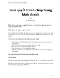 Giải quyết tranh chấp trong kinh doanh - Lê Thị Bích Ngọc