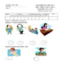 Đề kiểm tra học kỳ I môn Tiếng Anh lớp 4 năm 2014-2015
