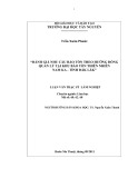 Luận văn thạc sĩ Lâm nghiệp: Đánh giá nhu cầu bảo tồn theo hướng đồng quản lý tại khu bảo tồn thiên nhiên NamKa tỉnh Đăk Lăk
